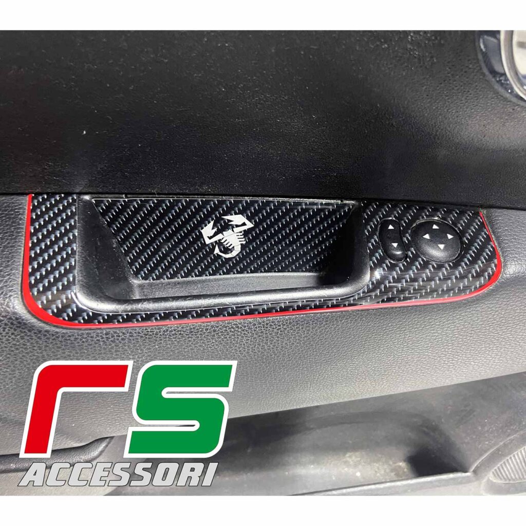 ADESIVI Resinati Fiat 500 595 695 Abarth Decal Maniglie Portiere