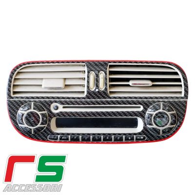 fiat abarth 500 ADESIVI resinati decal cover stereo radio bocchette