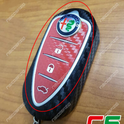 Alfa Romeo resin stickers four-leaf clover carbonlook