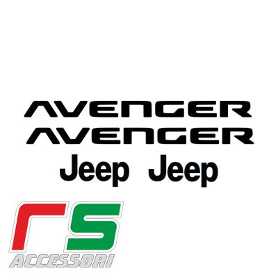 jeep avenger adesivi loghi scritte laterali carbonlook