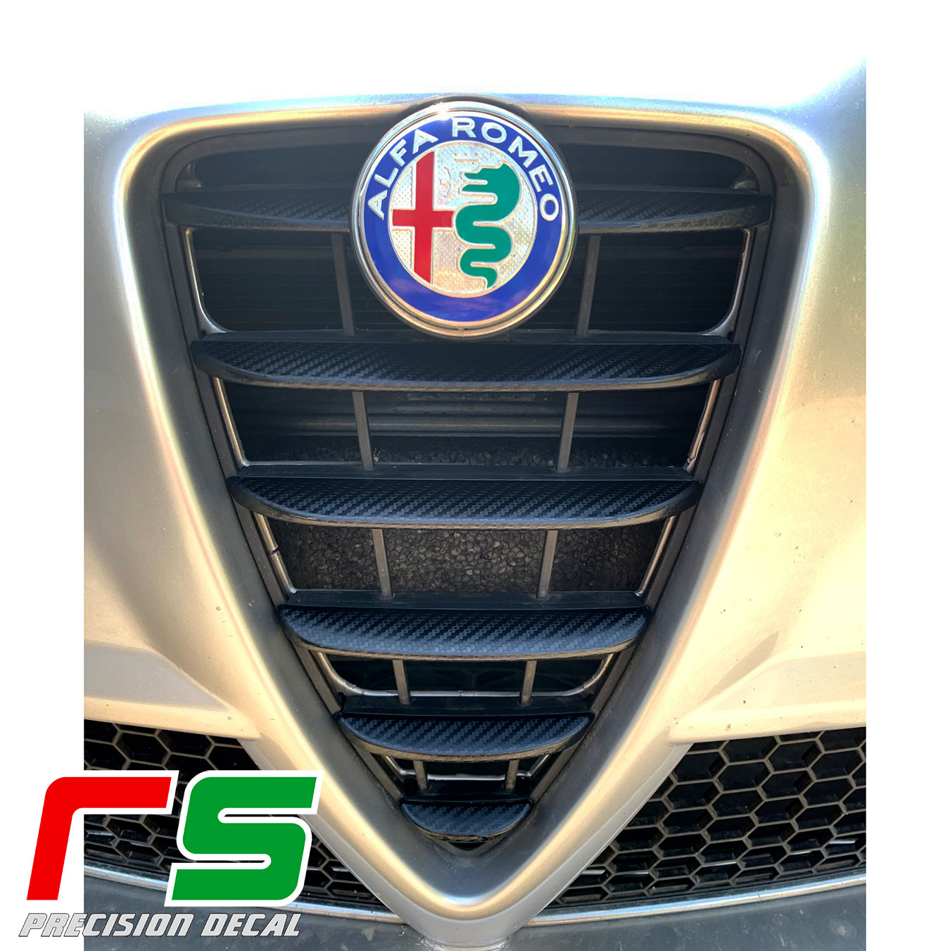 Alfa Romeo Mito Decal scudo frontale carbonlook tuning - risicosfizio