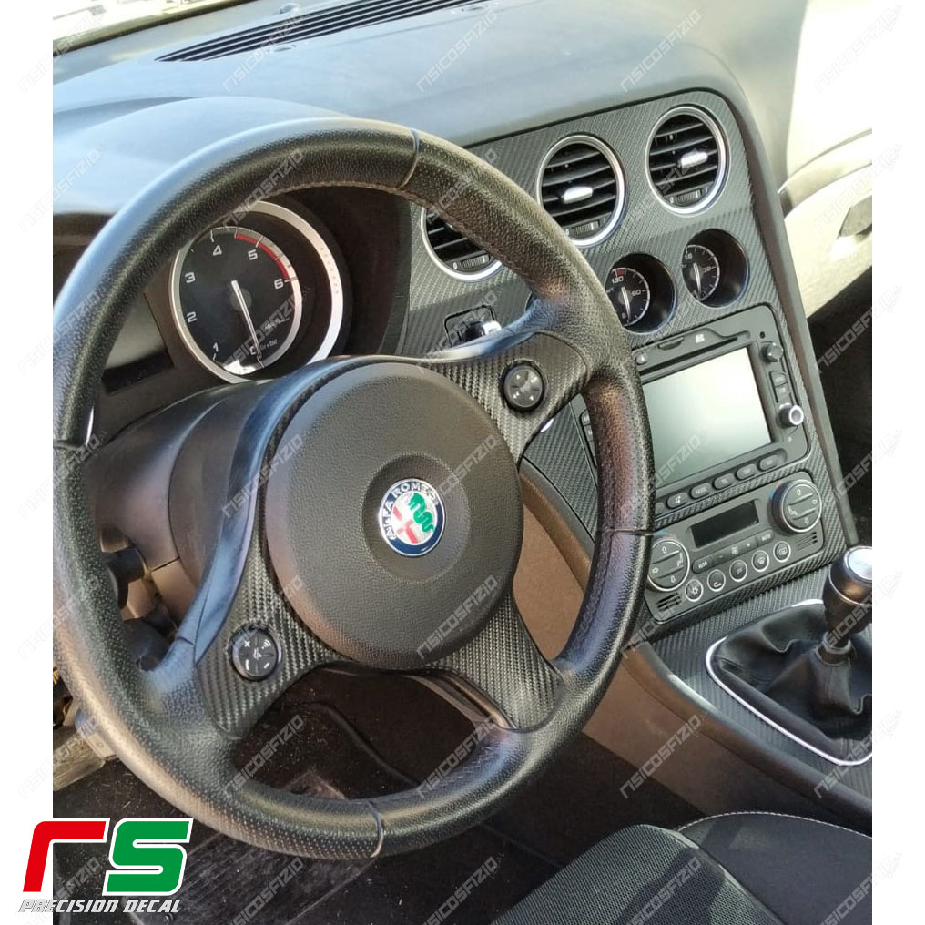 Aufkleber Alfa Romeo 159 serie 1 Carbon-Look Abziehbild Zwei-Zonen